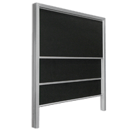 Triple vertical sliding board with several writing surfaces