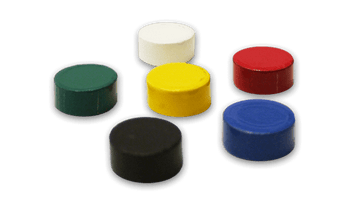 Round ceramic magnets for use with magnetic board