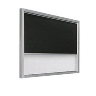 Vertical sliding board with many writing surfaces and no fixed legs
