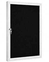 Black felt glass cabinet - Series 640